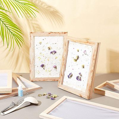 3Pcs 3 Style Wooden Paper Making DIY-FH0004-03-1