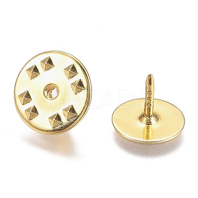 Brass Butterfly Clutches Pin Backs KK-Z003-01G-1