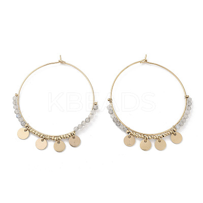 304 Stainless Steel Natural Labradorite Chandelier Earrings EJEW-Z089-36G-02-1