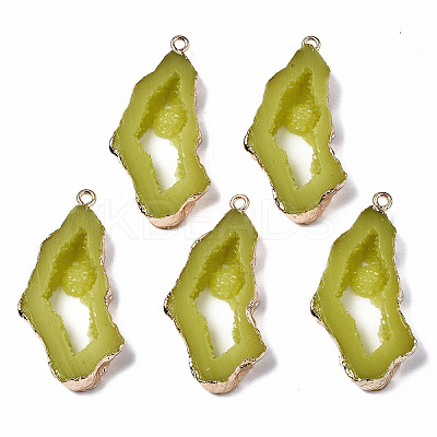 Druzy Resin Pendants LS-RESI-R428-018A-1