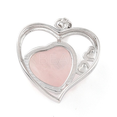Natural Rose Quartz Pendants G-C236-01J-P-RS-1