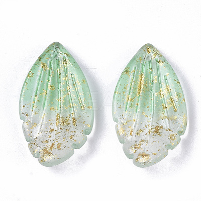 Two Tone Transparent Spray Painted Glass Pendants GLAA-T017-03A-B01-1