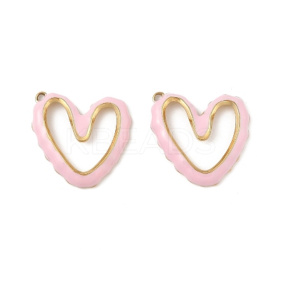 304 Stainless Steel Enamel Pendants STAS-P380-08G-04-1