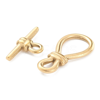 PVD Vacuum Plating 304 Stainless Steel Toggle Clasps X-STAS-B020-09G-1