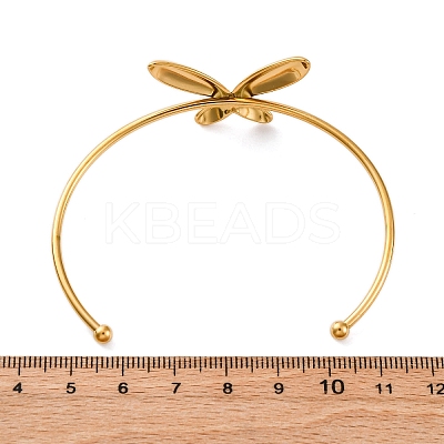 304 Stainless Steel Cuff Bangles for Women LS-BJEW-F491-01G-01-1
