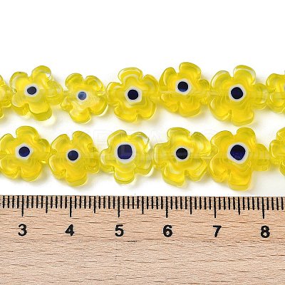 Handmade Millefiori Glass Bead Strands LAMP-J035-10mm-58-1