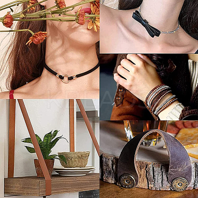 3Pcs Flat Leather Jewelry Cord WL-GF0001-16D-02-1