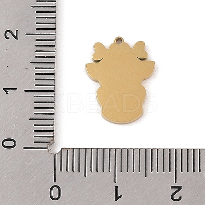 Christmas Theme Ion Plating(IP) 304 Stainless Steel Enamel Pendants STAS-Z083-09G-04-1