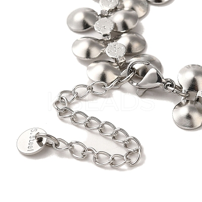 Non-Tarnish 304 Stainless Steel Charm Bracelets BJEW-Q776-03B-1