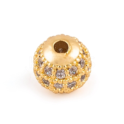 Ion Plating(IP) Cubic Zirconia Beads KK-O146-02A-G-1