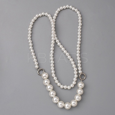 Glass Pearl DIY Keychains AJEW-WH0289-86-1