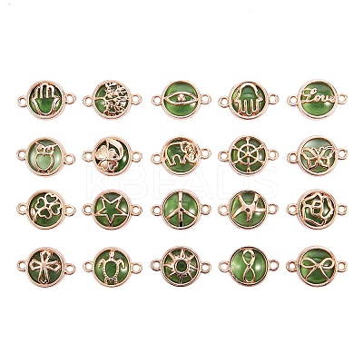 40Pcs 20 Style Glass Links/Connectors GLAA-SZ0001-63-1