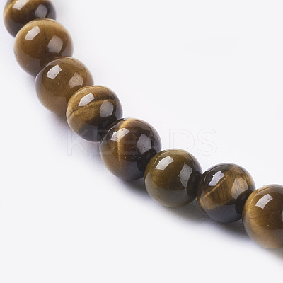Natural Tiger Eye Beads Strands G-G099-4mm-5-1