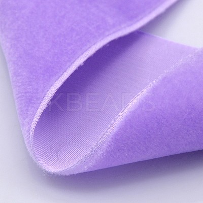 Polyester Velvet Ribbon for Gift Packing and Festival Decoration SRIB-M001-4mm-430-1