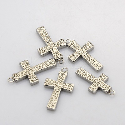 Tarnish Resistant Cross 304 Stainless Steel Pendants STAS-N025-10A-1
