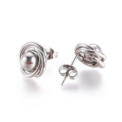 304 Stainless Steel Stud Earrings EJEW-I235-06-1
