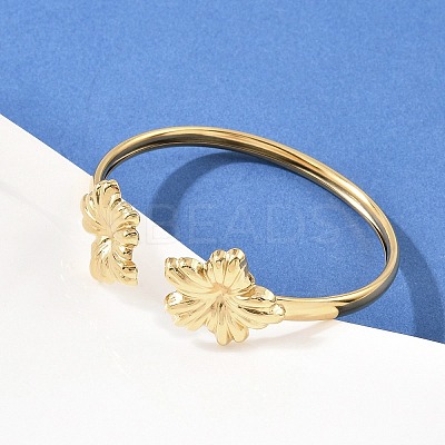 304 Stainless Steel Cuff Bangles for Women LS-BJEW-A147-01A-G-1