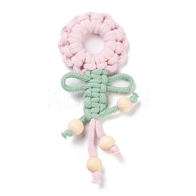 Polycotton Fabric Big Pendants GLAA-C028-09A-1