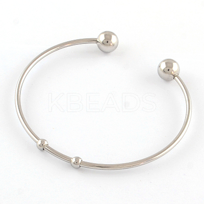 Tarnish Resistant 304 Stainless Steel Cuff Bangle Making STAS-R069-01-1