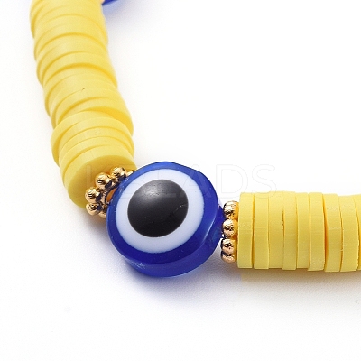 Evil Eye Stretch Bracelets LS-BJEW-JB05075-02-1