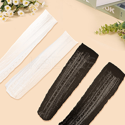 2 Pairs 2 Colors Polycotton Leg Sleeves AJEW-CY0001-30-1