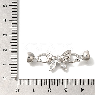 Brass Fold Over Clasps KK-K389-132P-1
