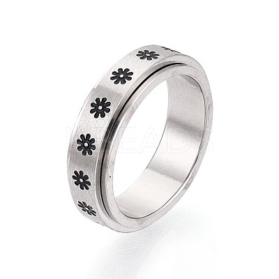 201 Stainless Steel Rotating Fidget Band Ring MATO-PW0001-059C-04-1