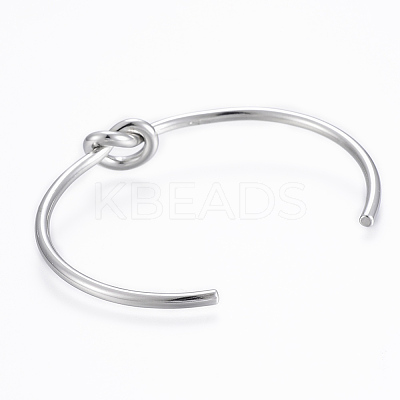 Tarnish Resistant Trendy 304 Stainless Steel Torque Cuff Bangles BJEW-H703-19P-1