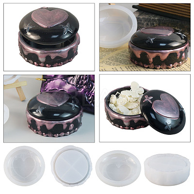 Heart Pattern Storage Box DIY Silicone Molds SIMO-D003-02-1