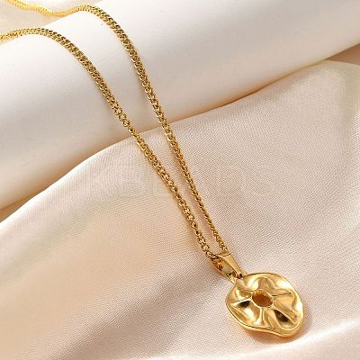 Summer Beach 304 Stainless Steel Pendant Rope Chain Necklaces for Women LS-STAS-Z108-01G-05-1