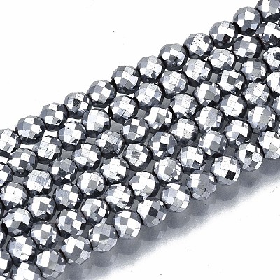 Electroplate Non-magnetic Synthetic Hematite Beads Strands G-T114-60A-P-1