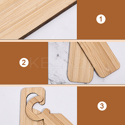 40Pcs 4 Style Blank Wood Plant Labels AJEW-CA0003-79-1