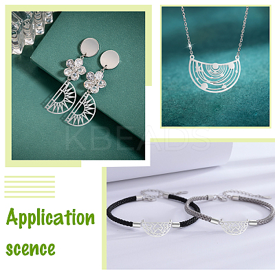 18Pcs 3 Style 201 Stainless Steel Pendants STAS-DC0006-36-1