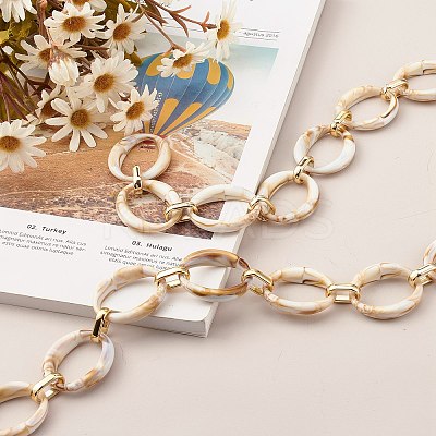 Handmade Imitation Gemstone Style Link Chains AJEW-J034-01E-1