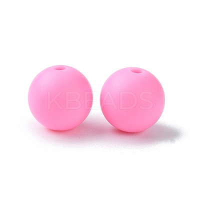 Round Food Grade Eco-Friendly Silicone Focal Beads SIL-F003-01F-1