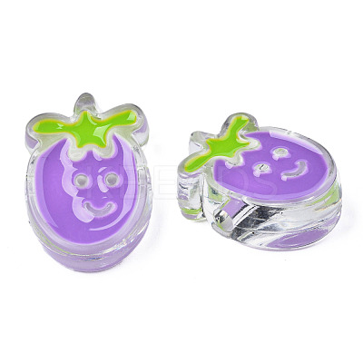 Transparent Acrylic Enamel Beads TACR-N012-004B-1