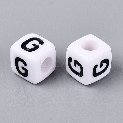 Opaque Acrylic Beads SACR-N020-04A-G-1