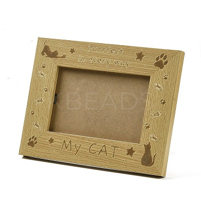 Pet Theme Rectangle Wooden Photo Frames AJEW-XCP0002-49-1