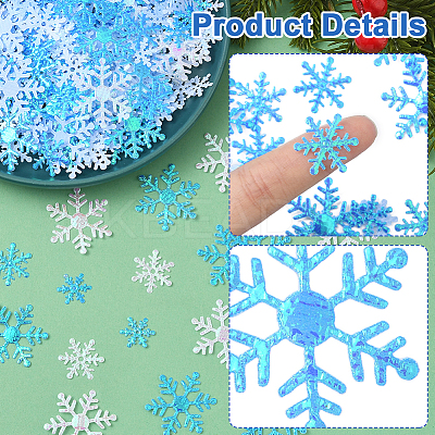6 Bags 3 Styles 2 Colors Plastic Confetti DIY-SC0031-48B-1