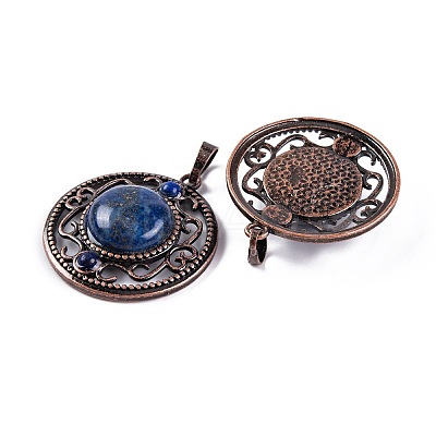 Natural Lapis Lazuli Dyed Pendants G-Q158-03-15-1