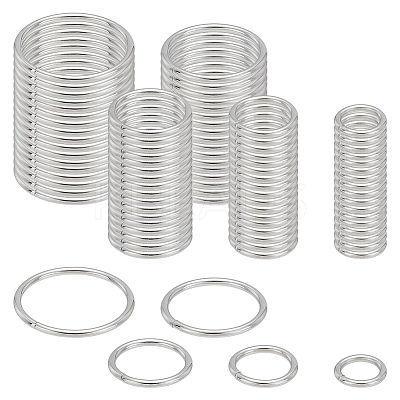100Pcs 5 Styles Iron Linking Ring IFIN-GO0001-04-1