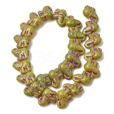 Painted Glass Beads Strands GLAA-Z021-11F-1
