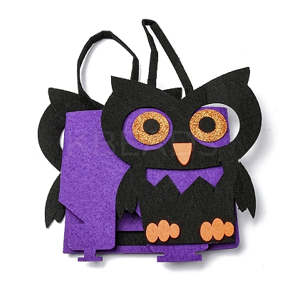 Owl Felt Halloween Candy Bags with Handles HAWE-K001-01C-1