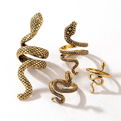 4Pcs 4 Style Alloy Finger Rings Set LS-PW-WG78738-01-1