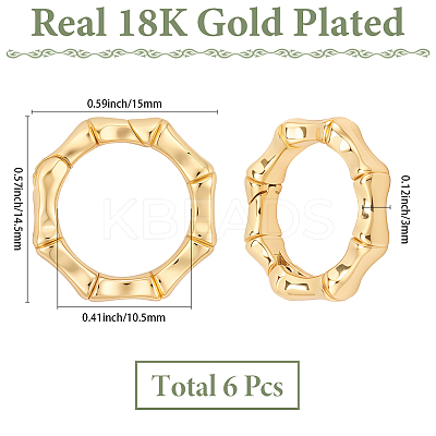 6Pcs Brass Spring Gate Clasps FIND-SC0020-67C-1
