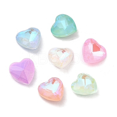 Pointed Back Glass Rhinestone Cabochons GLAA-B012-66-1