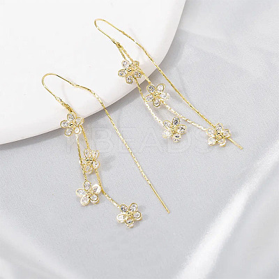 Alloy Rhinestone Dangle Earrings FS-WG75843-01-1
