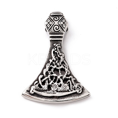 Tibetan Style 304 Stainless Steel Pendants STAS-P305-45AS-1