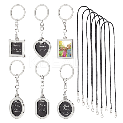 6Pcs Mini Alloy Photo Frame Keychain KEYC-CA0001-09-1