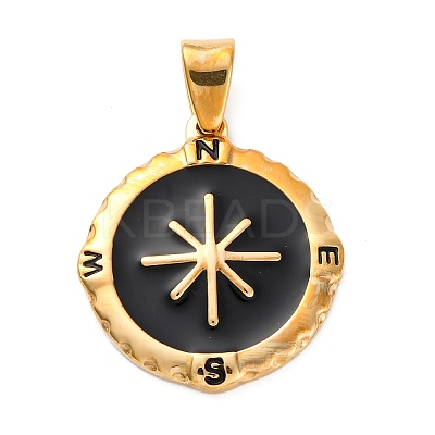 304 Stainless Steel Enamel Pendants STAS-U043-14G-1